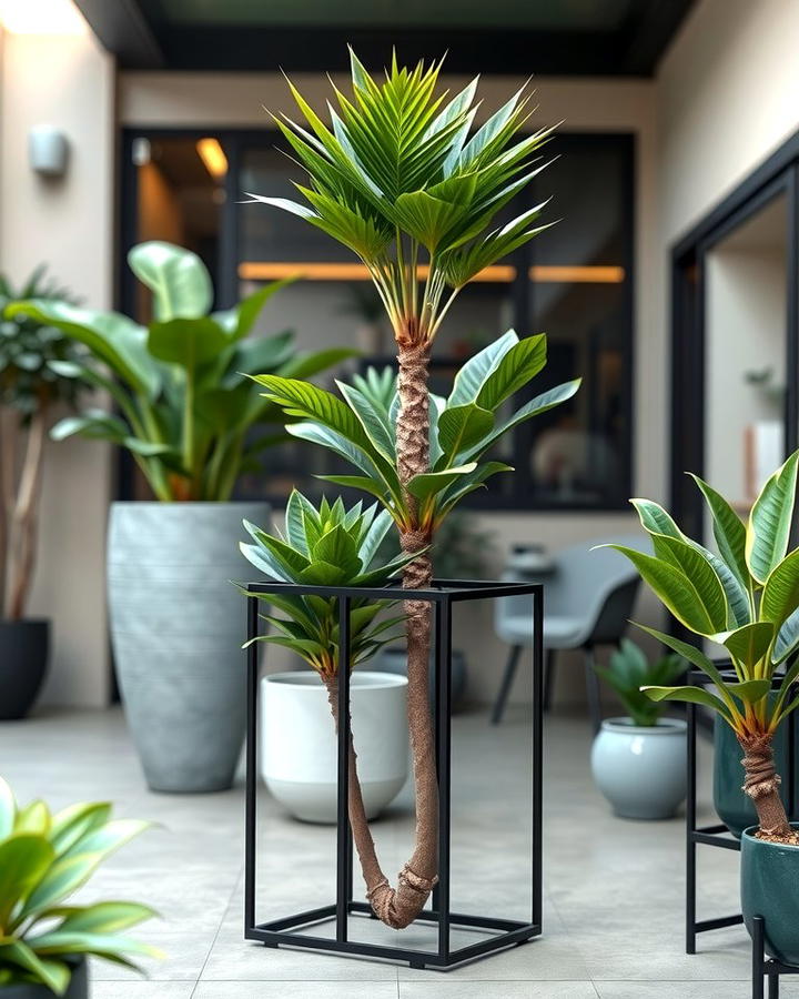 Minimalist Metal Plant Stand - 25 Outdoor Plant Stand Ideas