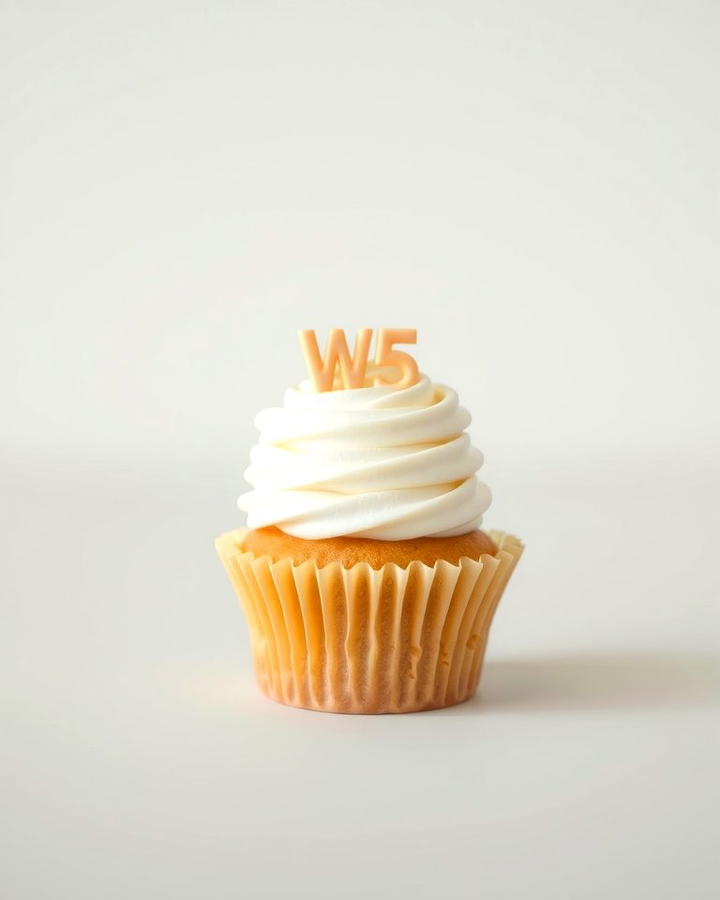 Minimalist Monogrammed Cupcakes - 30 Wedding Cupcake Ideas