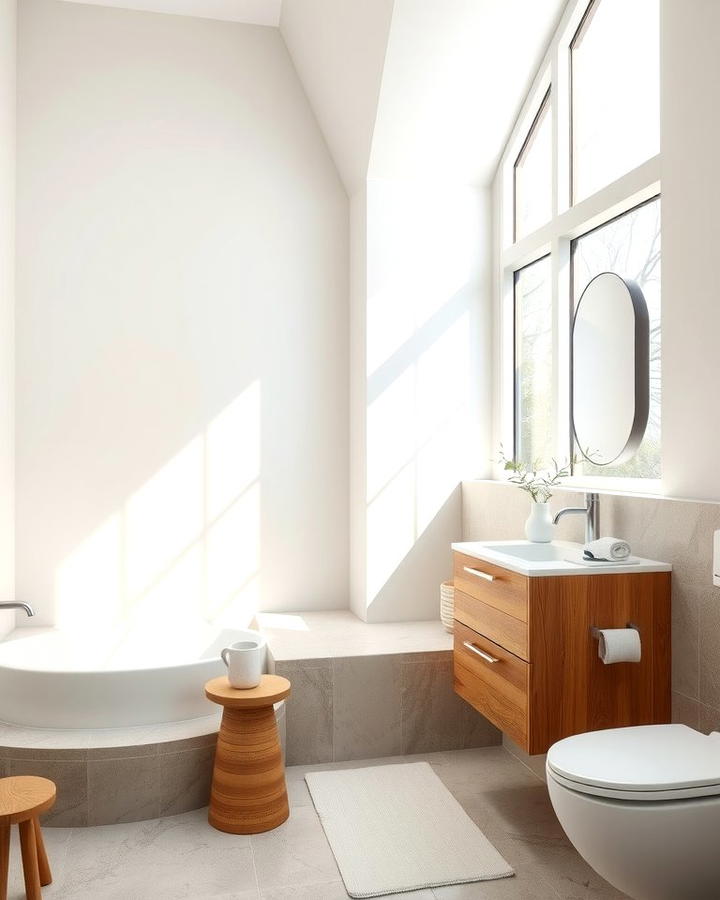 Minimalist Neutral Tones - 25 Scandinavian Bathroom Ideas