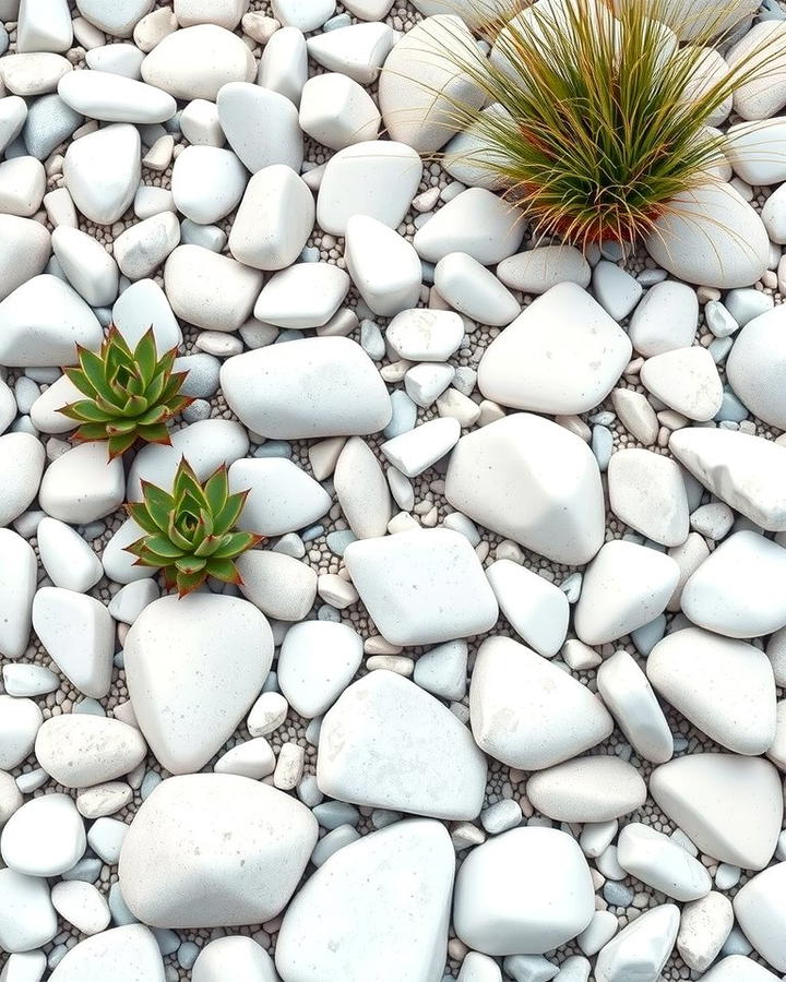 Minimalist Rock Gardens - 25 White Rock Landscaping Ideas