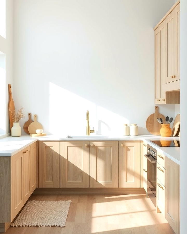 Minimalist Scandinavian Inspired Kitchen - 30 Kitchens With White Oak Cabinets