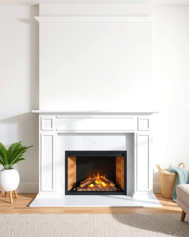 Minimalist Surround - 30 Fireplace Wall Ideas