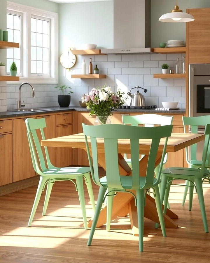 Mint Dining Chairs - 25 Mint Kitchen Decor Ideas