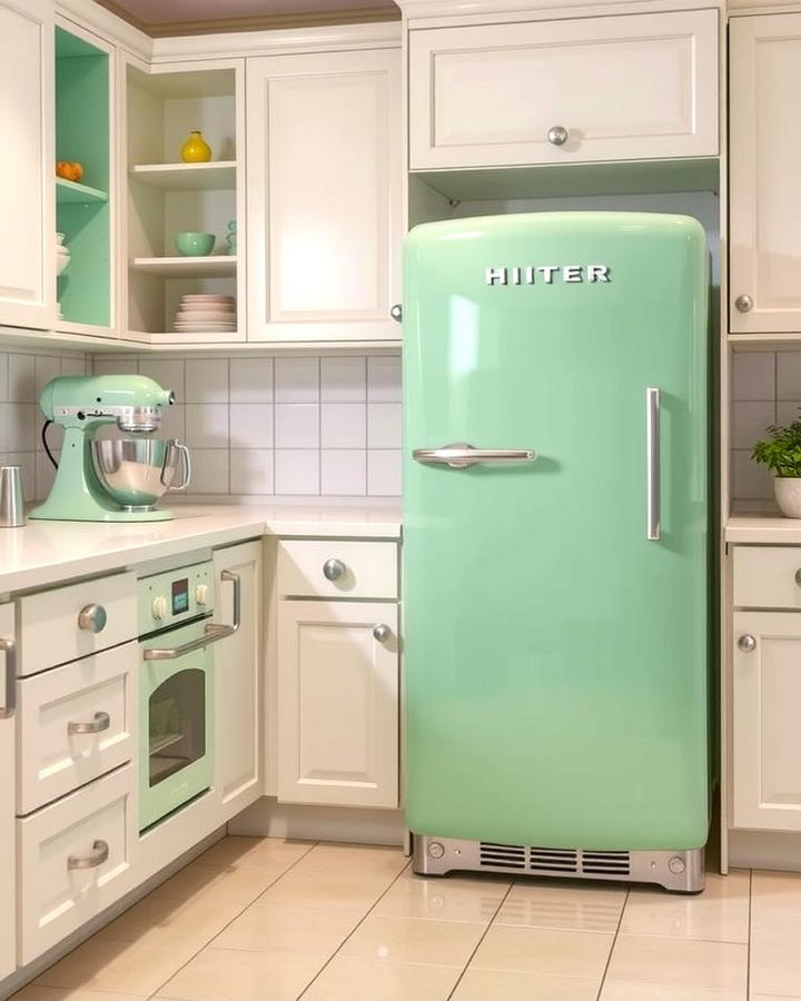 Mint Green Appliances for a Retro Vibe - 30 Mint Green Kitchen Ideas