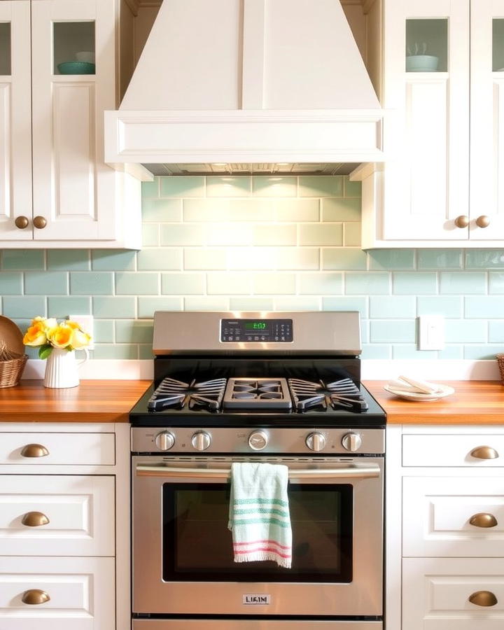 Mint Green Backsplash for a Subtle Accent - 30 Mint Green Kitchen Ideas