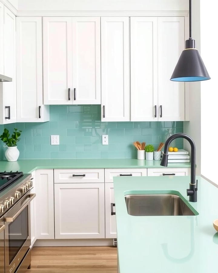 Mint Green Countertops for a Fresh Look - 30 Mint Green Kitchen Ideas