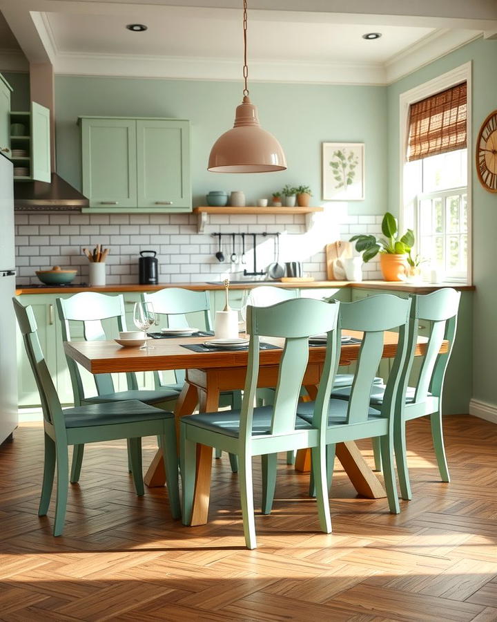 Mint Green Dining Chairs - 25 Mint Kitchen Decor Ideas