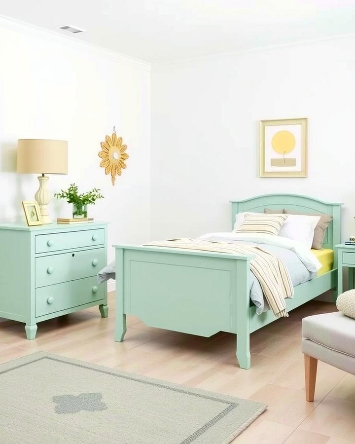 Mint Green Furniture for a Playful Twist - 30 Green Bedroom Ideas