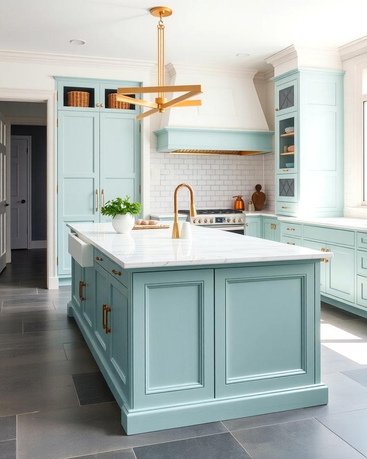 Mint Green Kitchen Island for a Statement Piece - 30 Mint Green Kitchen Ideas