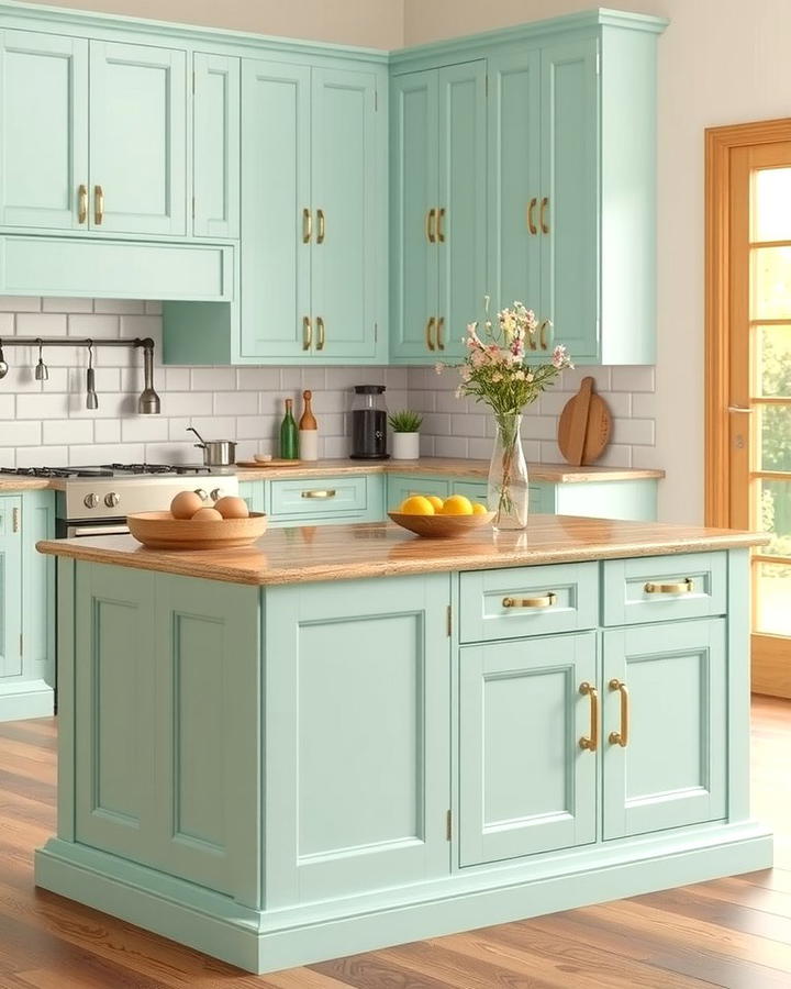 Mint Kitchen Island - 25 Mint Kitchen Decor Ideas