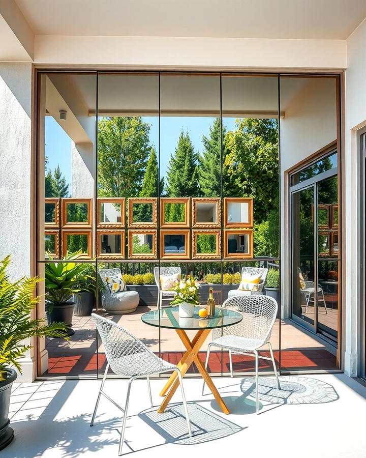 Mirror Accent Walls - 25 Patio Wall Ideas