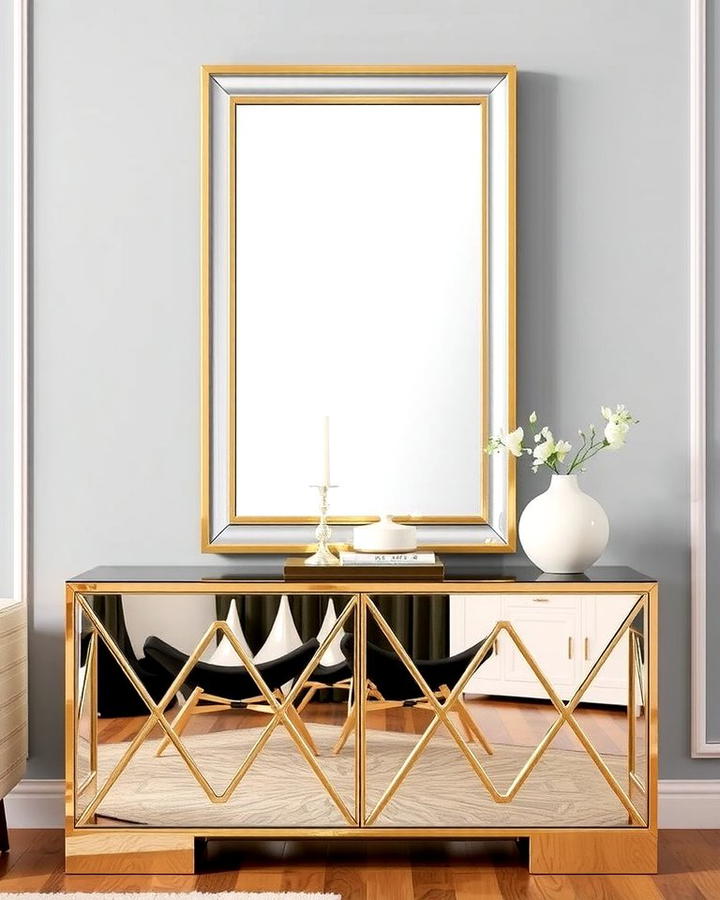 Mirrors for Depth - 25 Sideboard Decor Ideas