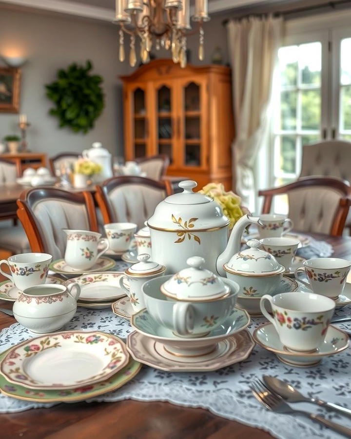 Mismatched Vintage China - 25 Vintage Wedding Ideas