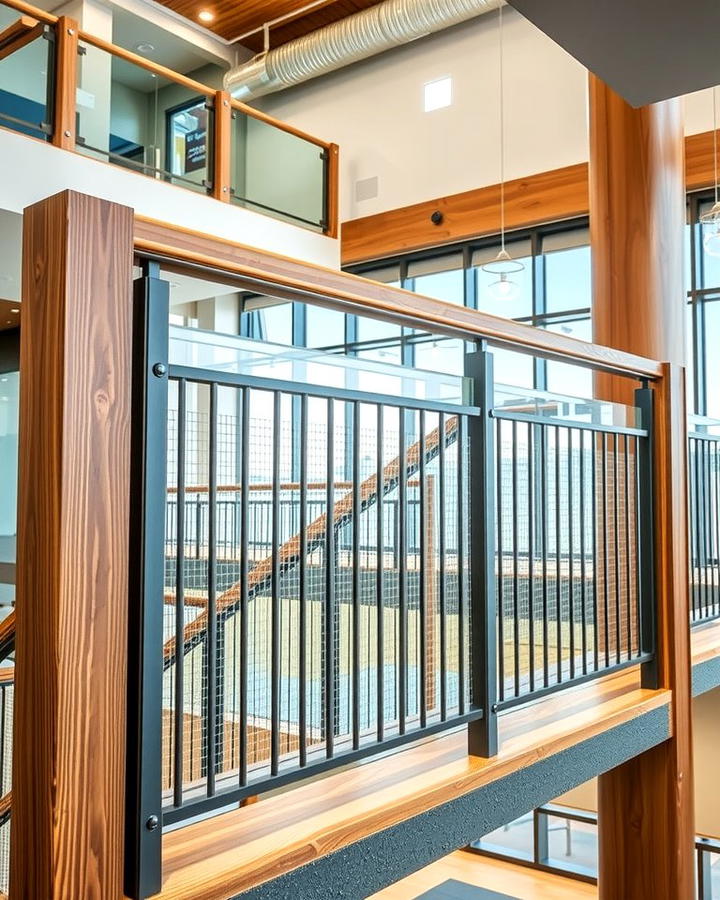 Mixed Material Railings - 25 Stair Railing Ideas