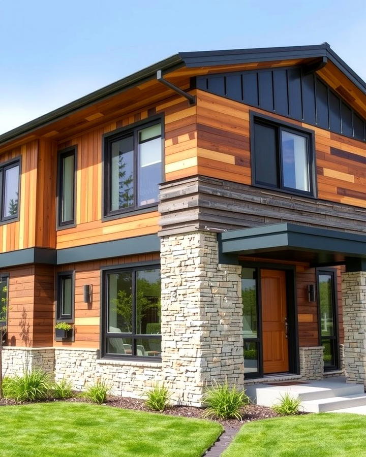 Mixed Material Siding - 25 Modern Siding Ideas for a Contemporary Home