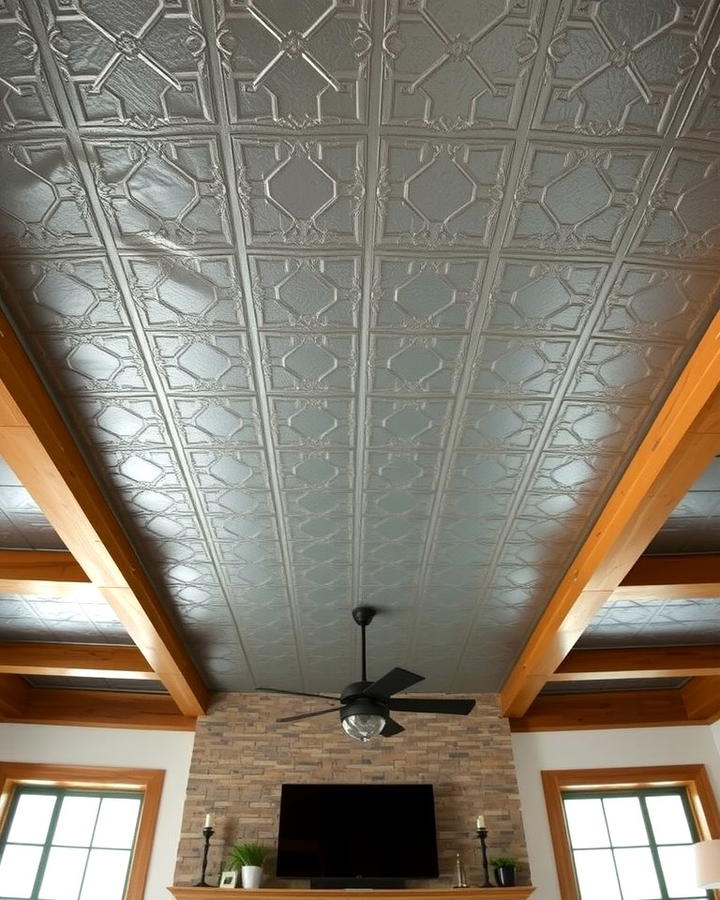 Mixing Tin Ceilings with Wooden Beams - 25 Tin Ceiling