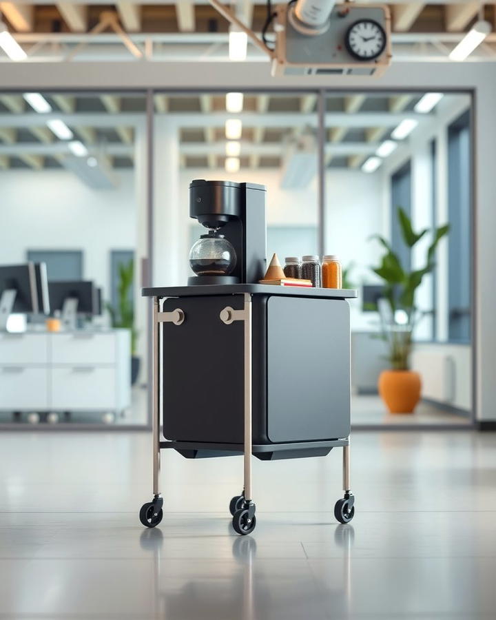 Mobile Coffee Cart - 25 Office Coffee Station Ideas