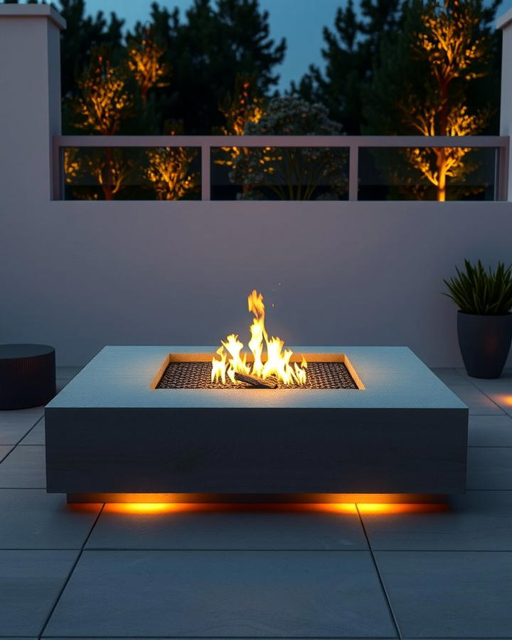 Modern Concrete Sunken Fire Pit - 25 Sunken Fire Pit Ideas