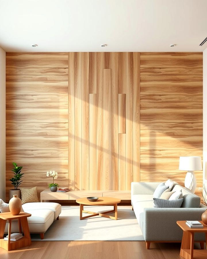 Modern Geometric Wood Paneling - 25 Wood Accent Wall Ideas