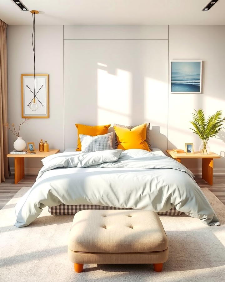 Modern Minimalist Aesthetic - 25 Yellow and Grey Bedroom Ideas