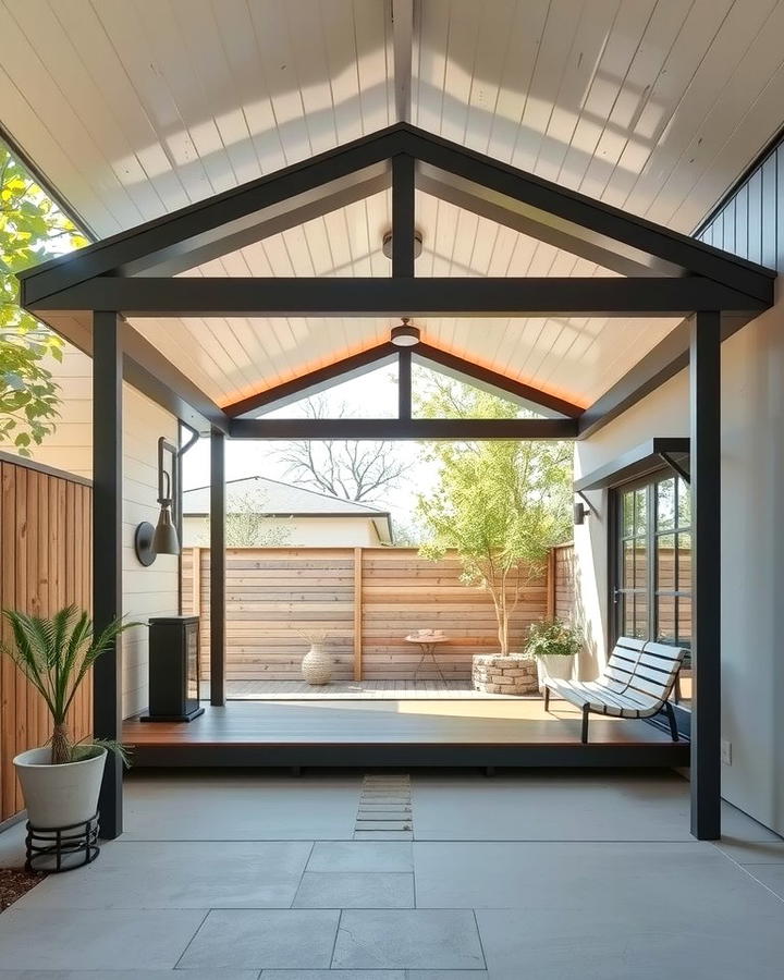 Modern Minimalist Appeal - 25 Shed Roof Porch Design Ideas