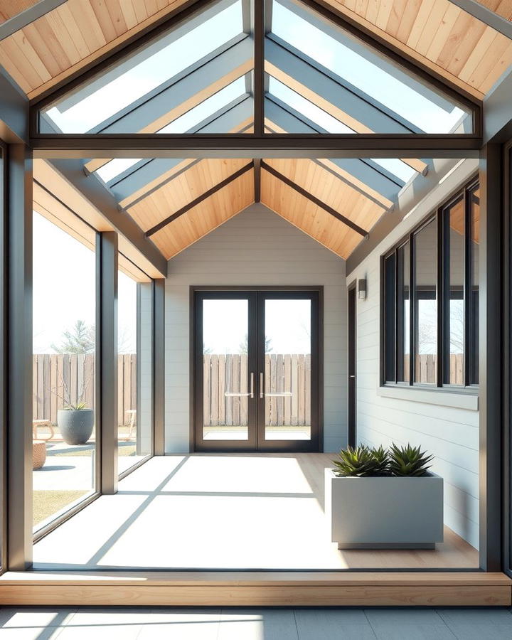 Modern Minimalist Appeal - 25 Open Gable Porch Ideas