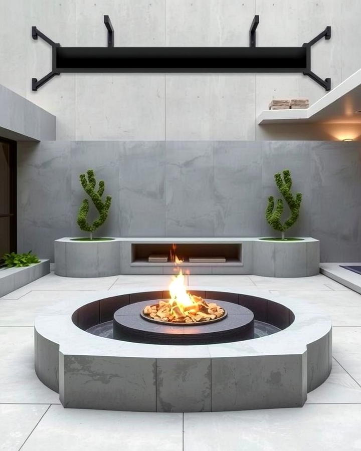 Modern Minimalist Design - 25 Sunken Fire Pit Ideas