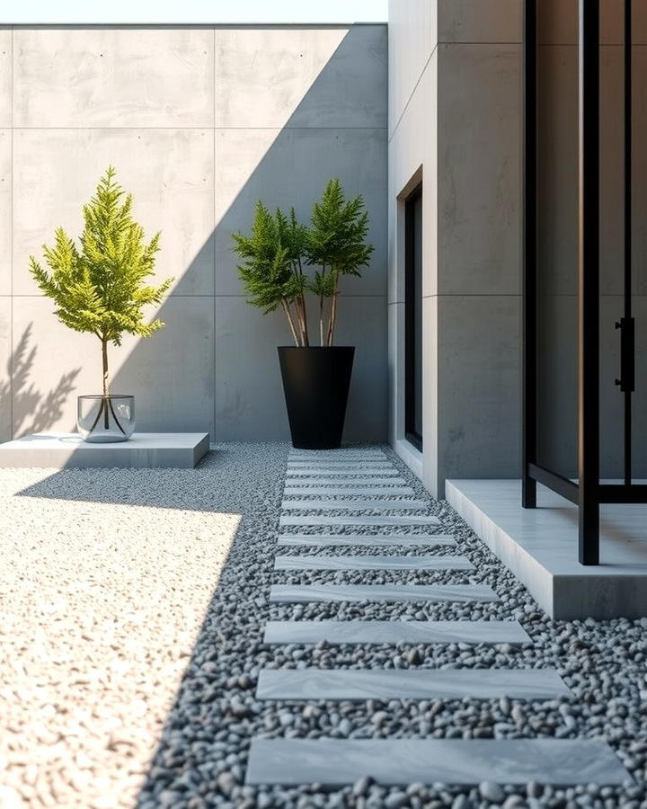 Modern Minimalist Designs - 25 Pea Gravel Walkway Ideas