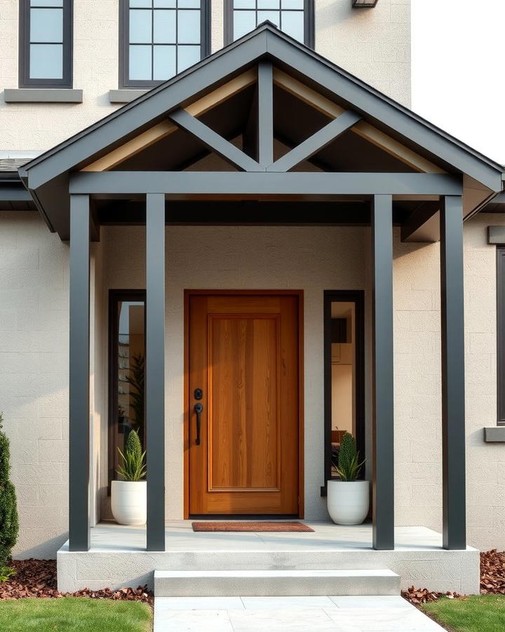 Modern Minimalist Gable Porch - 25 Open Gable Porch Ideas