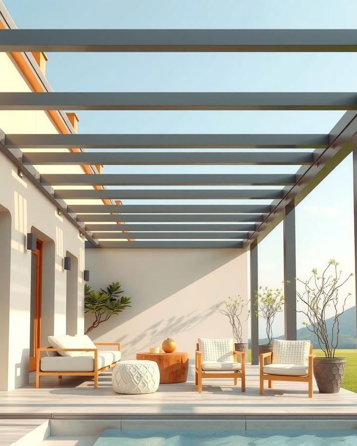 Modern Minimalist Pergola - 25 Patio Pergola Ideas