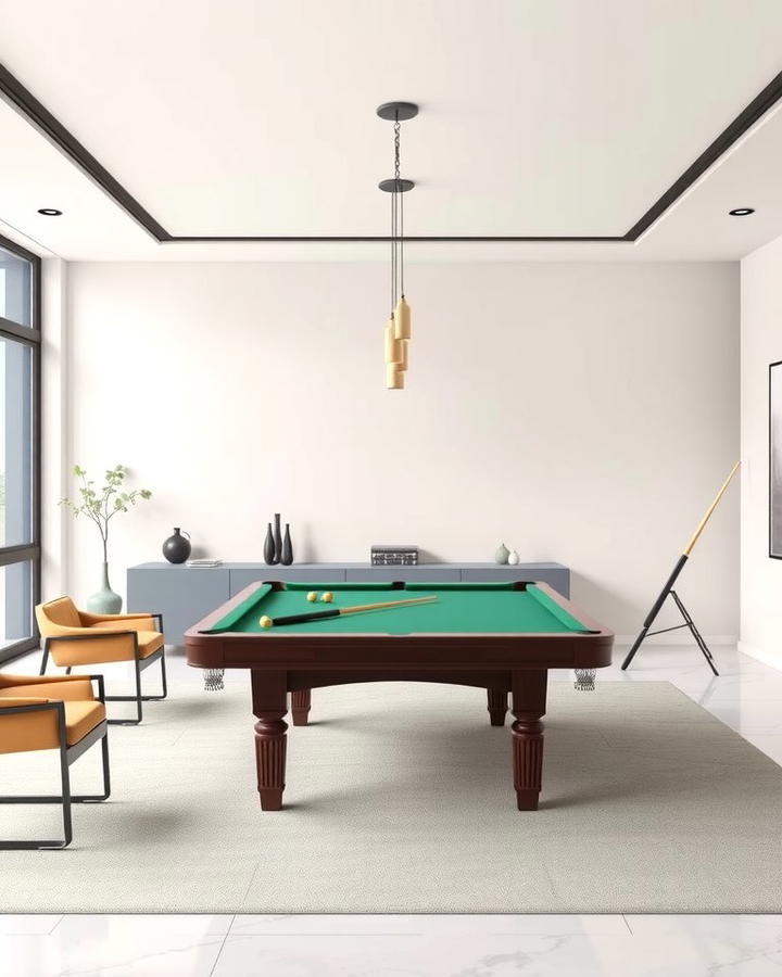 Modern Minimalist Pool Table Design - 25 Pool Table Room Ideas