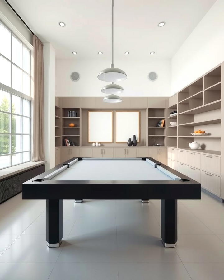 Modern Minimalist Pool Table Room - 25 Pool Table Room Ideas