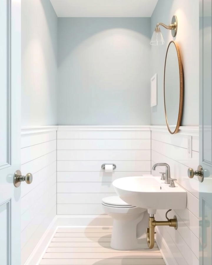 Modern Shiplap Wainscoting - 25 Powder Room Wainscoting Ideas