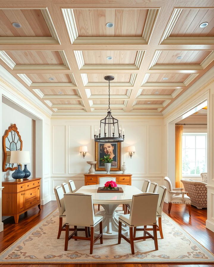 Modern Sophistication with Plywood Coffered Ceilings - 25 Plywood Ceiling Ideas