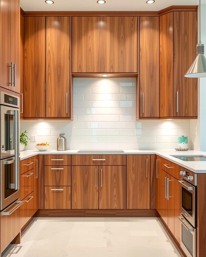 Modern Twist on Traditional Cherry Cabinets - 25 Natural Cherry Kitchen Cabinets