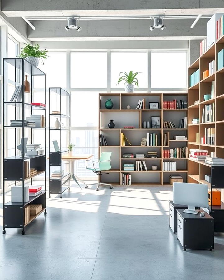 Modular Shelving Units - 25 Office Storage Ideas