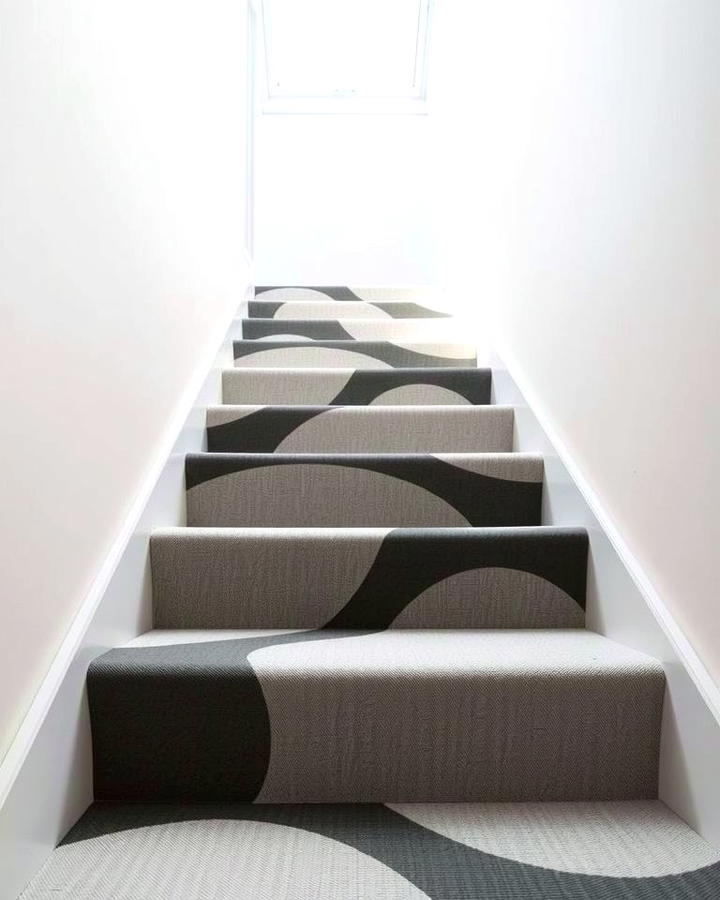 Monochromatic Abstract Designs - 25 Stair Runner Ideas