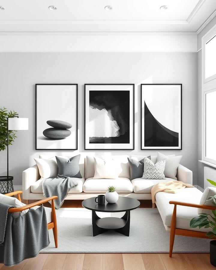 Monochromatic Artwork - 25 Scandinavian Interior Design Ideas