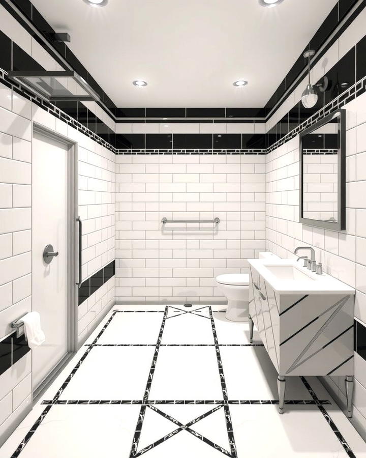 Monochromatic Color Schemes - 30 Art Deco Bathroom Ideas