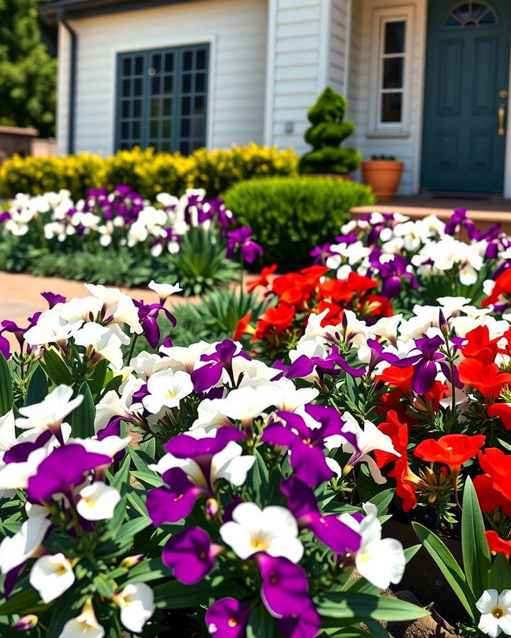 Monochromatic Flower Beds - 30 Front Yard Flower Bed Ideas