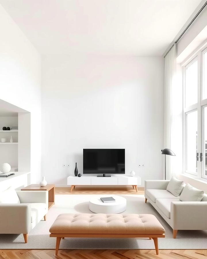 Monochromatic Minimalism - 25 Monochromatic Living Room Ideas