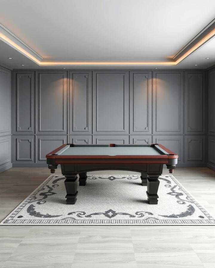 Monochromatic Pool Table Room - 25 Pool Table Room Ideas