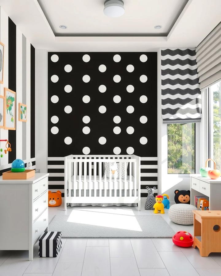 Monochromatic Wall Patterns - 30 Black and White Nursery Ideas