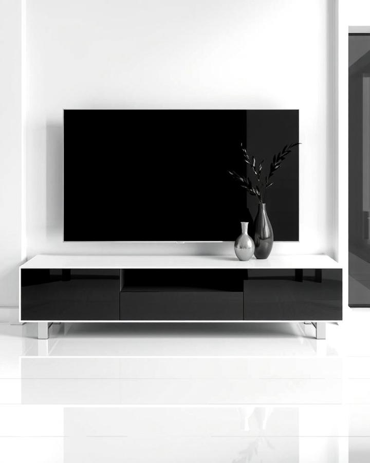 Monochrome Palette - 25 Tv Console Decor Ideas