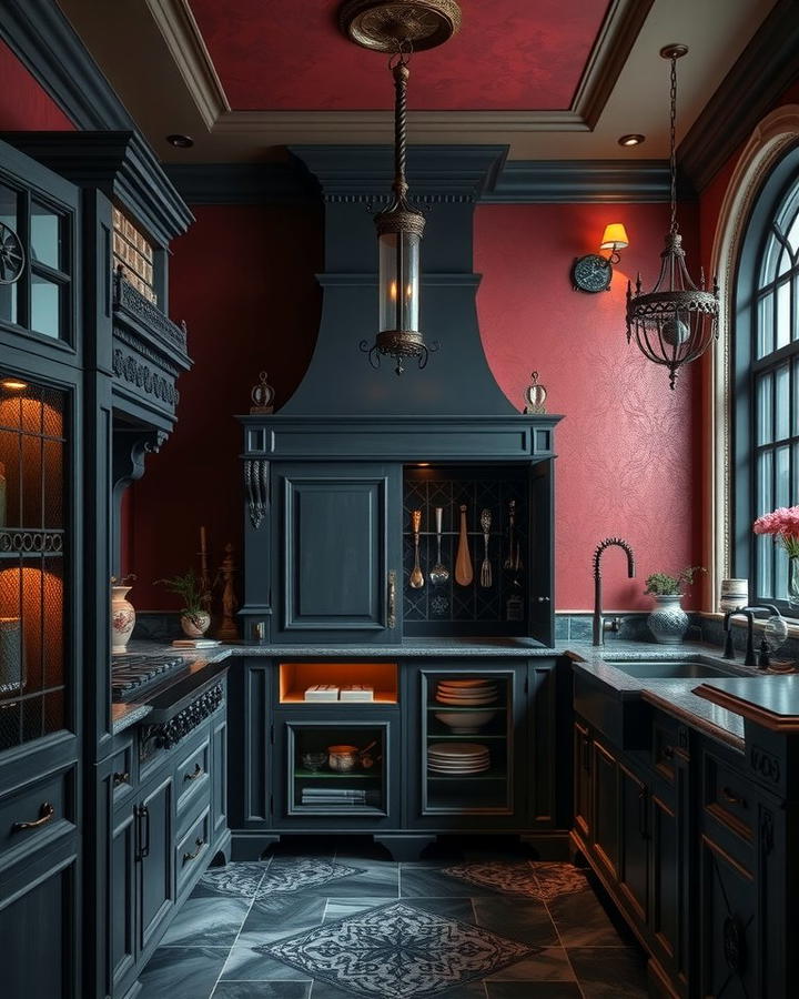 Moody Color Palette - 30 Gothic Kitchen Ideas