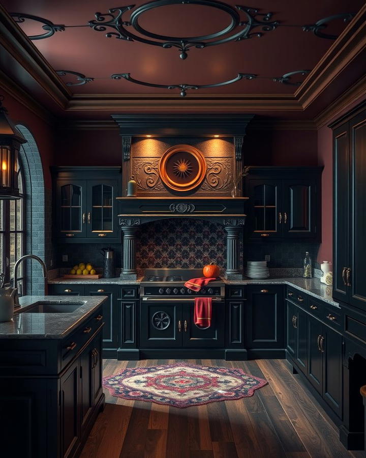 Moody Wall Colors - 30 Gothic Kitchen Ideas