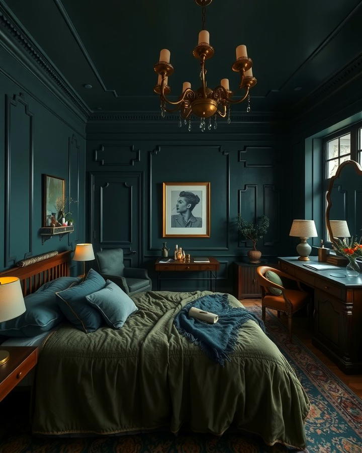 Moody Wall Colors - 30 dark academia bedroom ideas