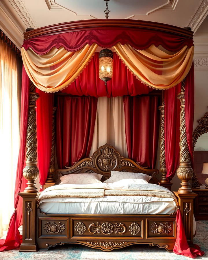 Moroccan Inspired Canopy Bed - 25 Moroccan Themed Bedroom Ideas