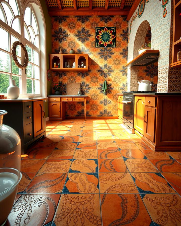 Moroccan Inspired Terracotta Patterns - 25 Terracotta Kitchen Floor Ideas