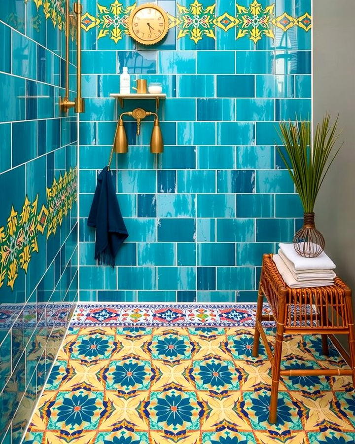 Moroccan Inspired Tiles - 30 Shower Floor Tile Ideas